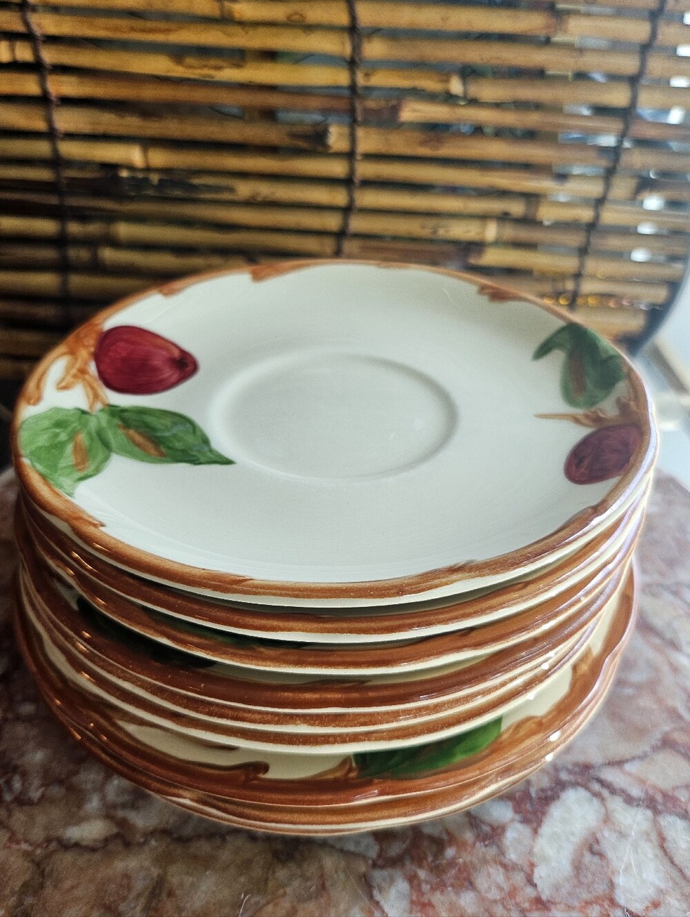 Franciscan Earthenware Apple Saucers